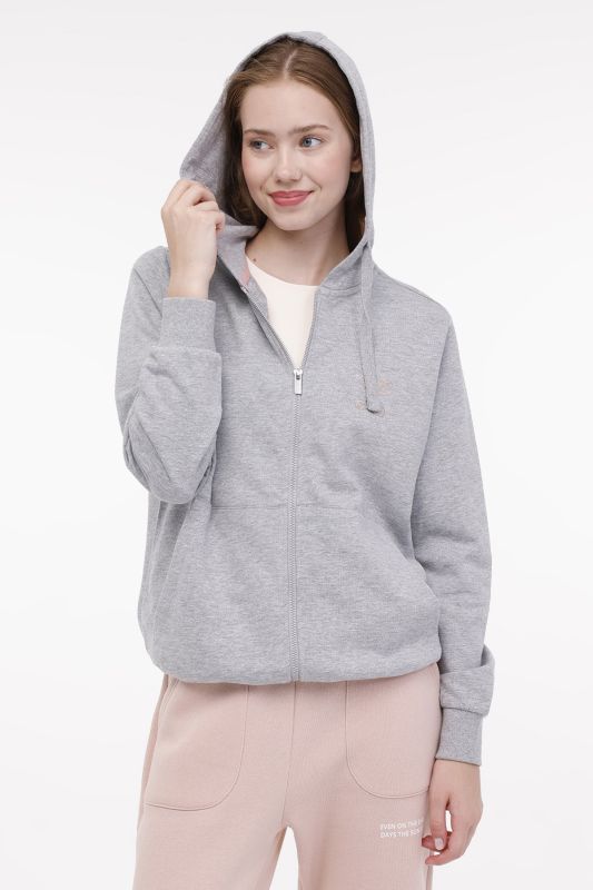 HOODIE FZ IT LOGO BASIC GRI MELANJ Women's Tracksuit