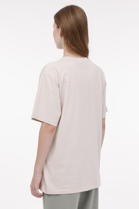 TEE PD BOX LOGO OVERSIZE Beige Women's Short Sleeve T-Shirt