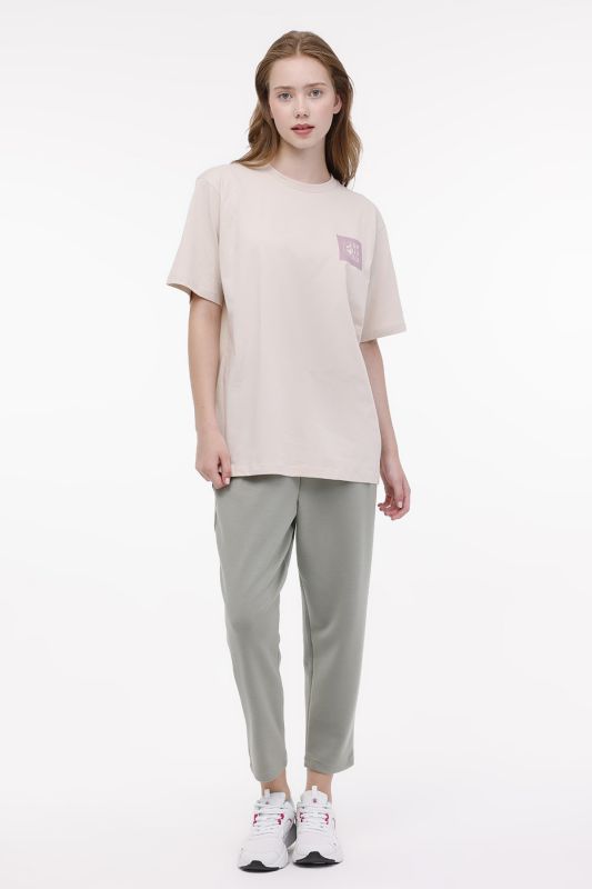 TEE PD BOX LOGO OVERSIZE Beige Women's Short Sleeve T-Shirt