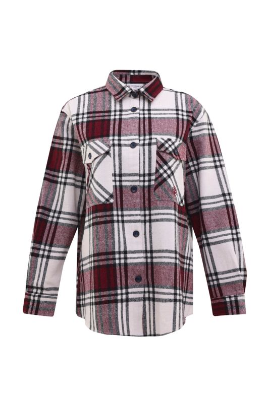 TARTAN FLANEL SHIRT Red Women's Shirt