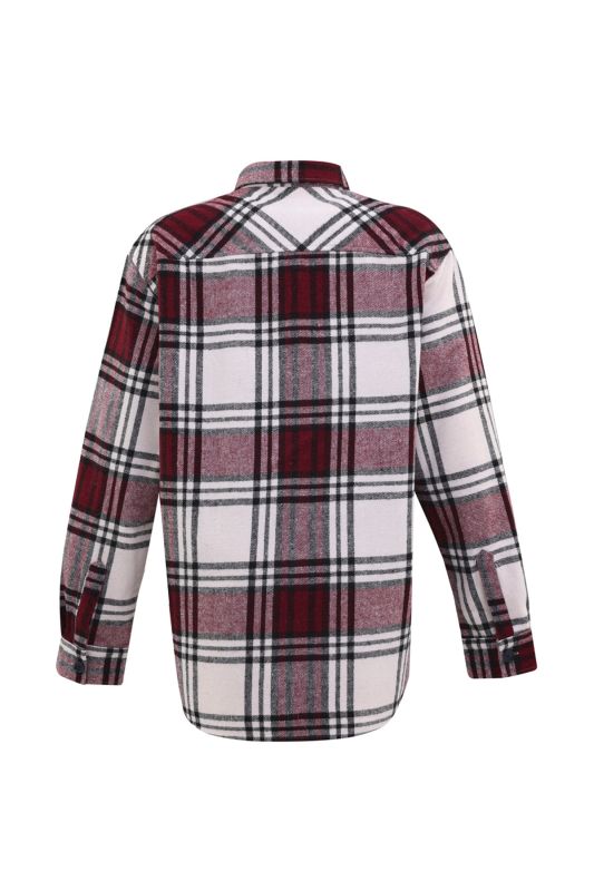 TARTAN FLANEL SHIRT Red Women's Shirt