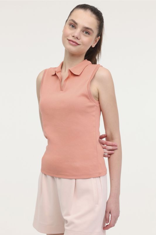 WB POLO COLLAR 10MDK212 4FX Rose Dry Women's Tank Top