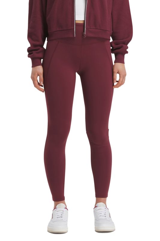 LUX HIGH WAISTED TIGHT Burgundy Women's Leggings