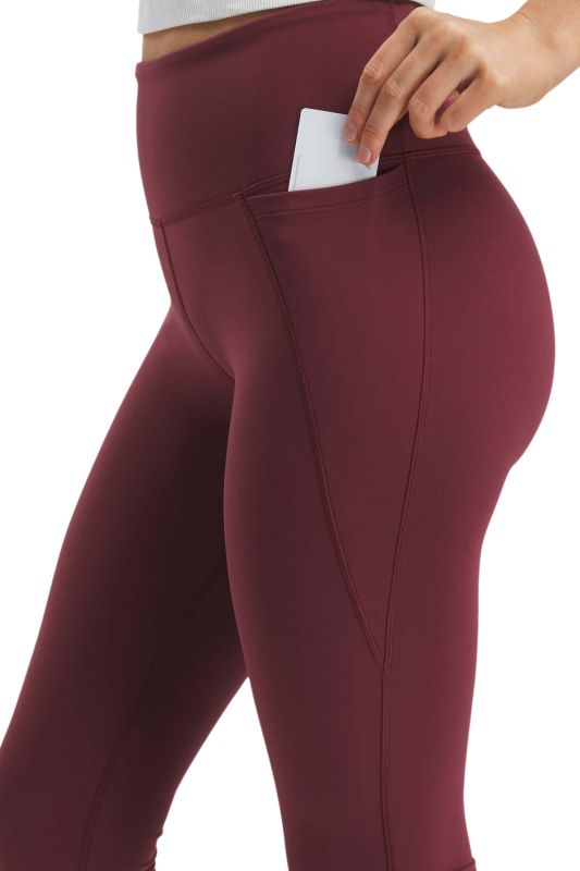 LUX HIGH WAISTED TIGHT Burgundy Women's Leggings