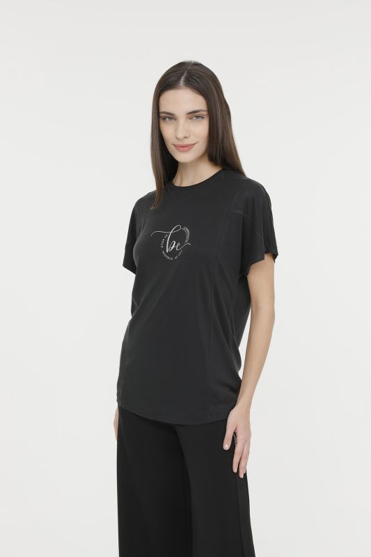 WL JASMINE 11JCK2021 4FX Black Women's Short Sleeve T-Shirt