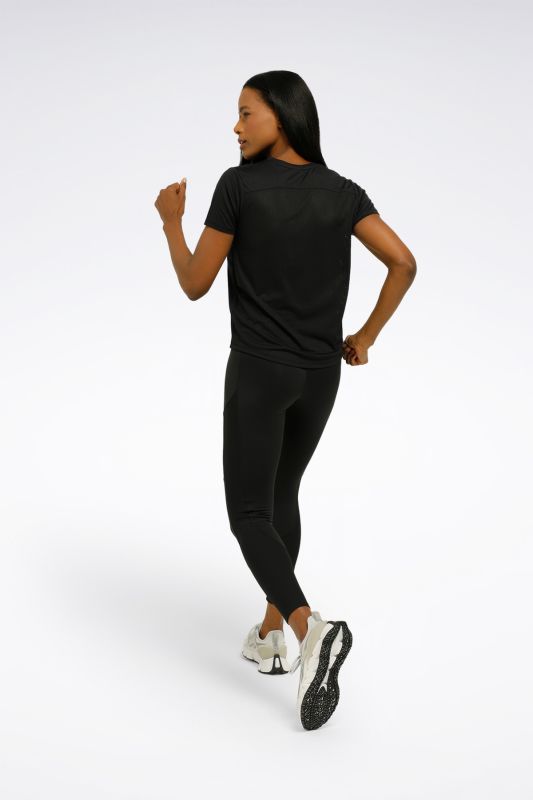 RUNNING SPEEDWICK TEE Black Women's Short Sleeve T-Shirt