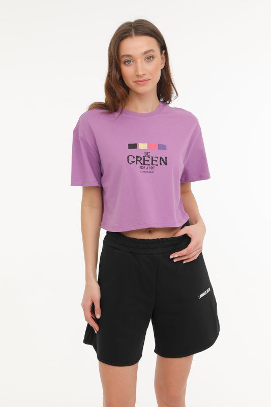 WL VANILLA 11MD1056 Purple Women's Short Sleeve T-Shirt