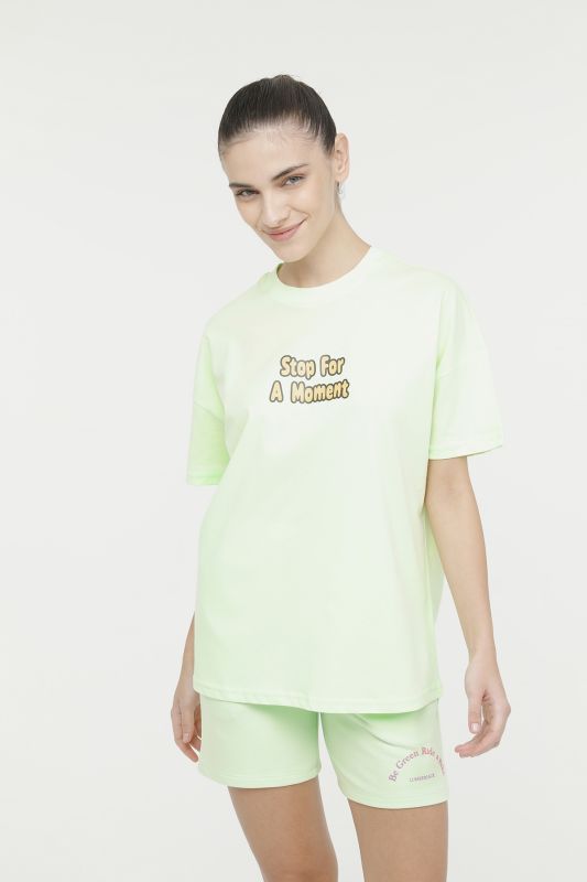 WL WINDY 11MD1153 4FX Neon Green Women's Short Sleeve T-Shirt