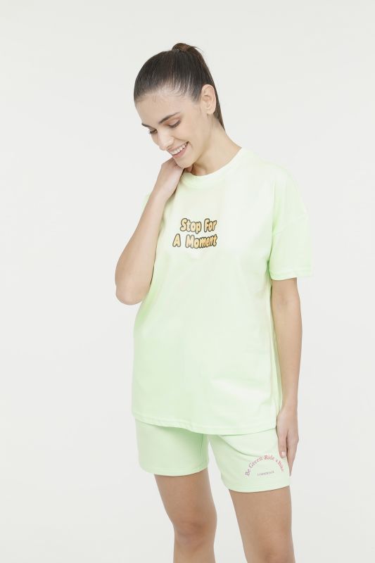 WL WINDY 11MD1153 4FX Neon Green Women's Short Sleeve T-Shirt