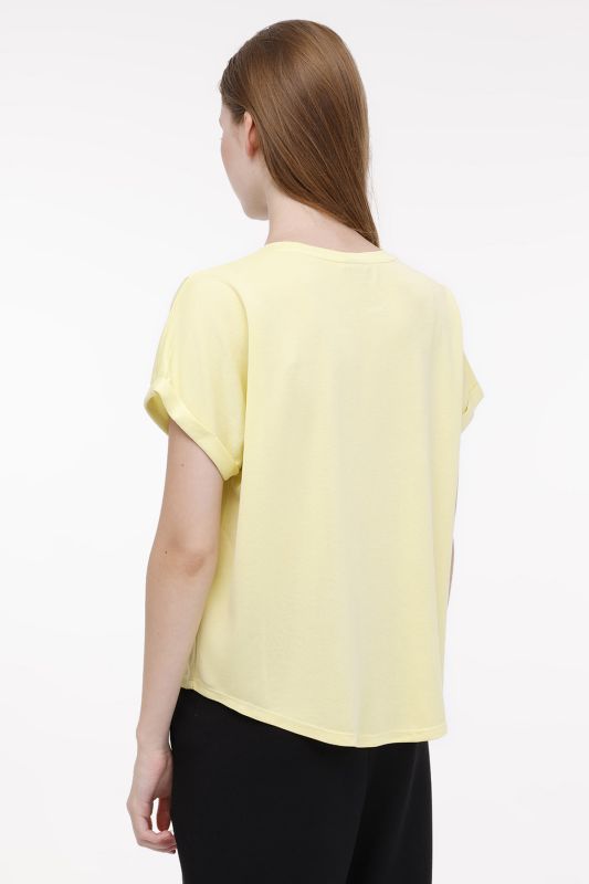 WL FUN 11MD1143 4FX Yellow Women's Short Sleeve T-Shirt