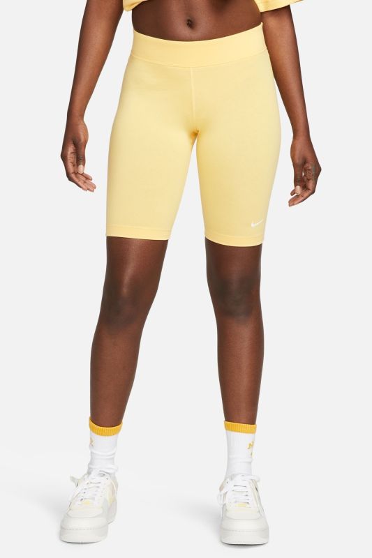 W NSW ESSNTL MR BIKER SHO Yellow Women's Leggings