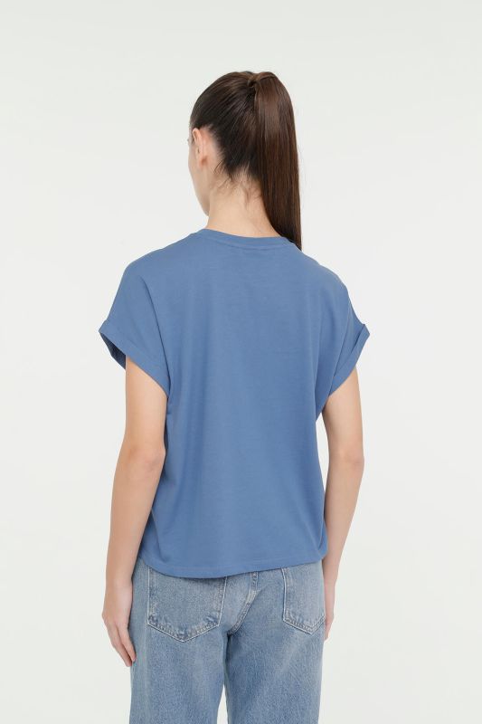 WL GOOD 11SS139 4FX Indigo Women's Short Sleeve T-Shirt