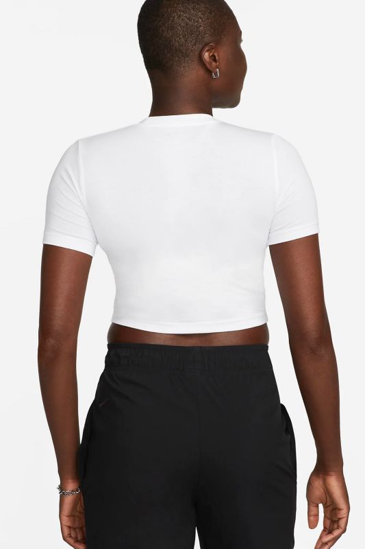 W NSW TEE ESSNTL SLIM CRP White Women's Short Sleeve T-Shirt