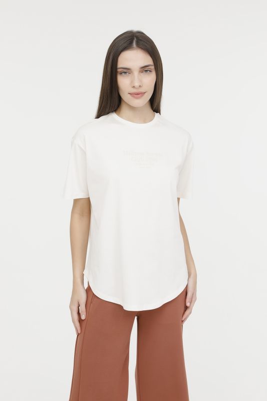 WL GRACE 11SS156 4FX Ecru Women's Short Sleeve T-Shirt