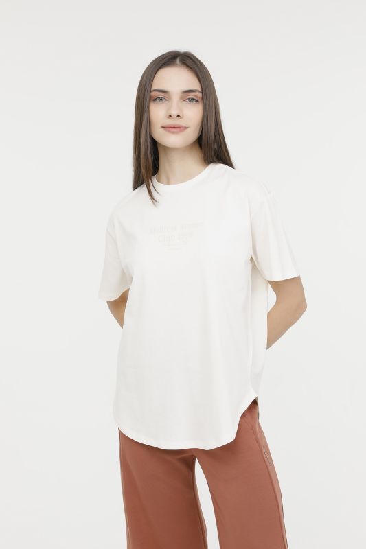 WL GRACE 11SS156 4FX Ecru Women's Short Sleeve T-Shirt