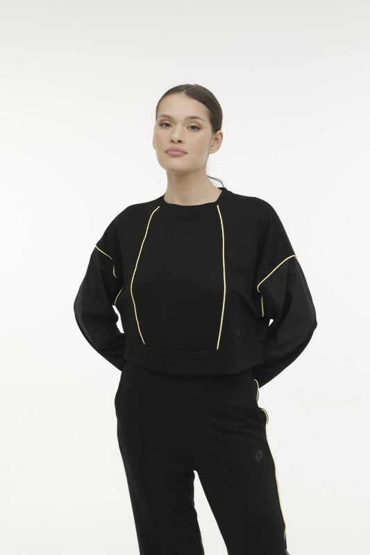 W-BETHANY C NECK SWT 4FX Black Women's Sweatshirt