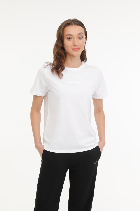 W-KEPY LONG T-SH 4 FX White Women's Short Sleeve T-Shirt