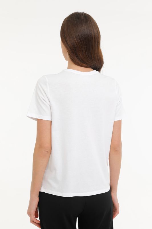 W-KEPY LONG T-SH 4 FX White Women's Short Sleeve T-Shirt