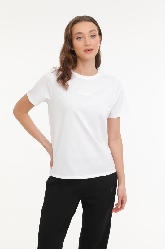 W-KEPY LONG T-SH 4 FX White Women's Short Sleeve T-Shirt