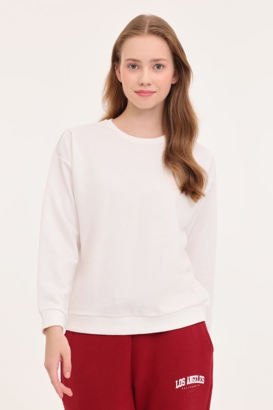 WB C NECK 16SN82 4PR Ecru Women's Sweatshirt