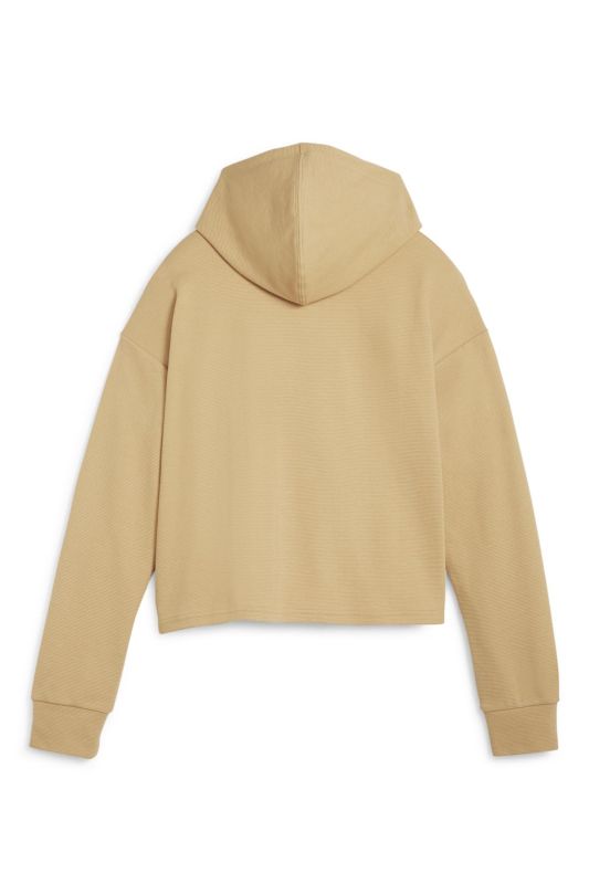 ESS ELEVATED Cropped Hood Beige Women's Sweatshirt