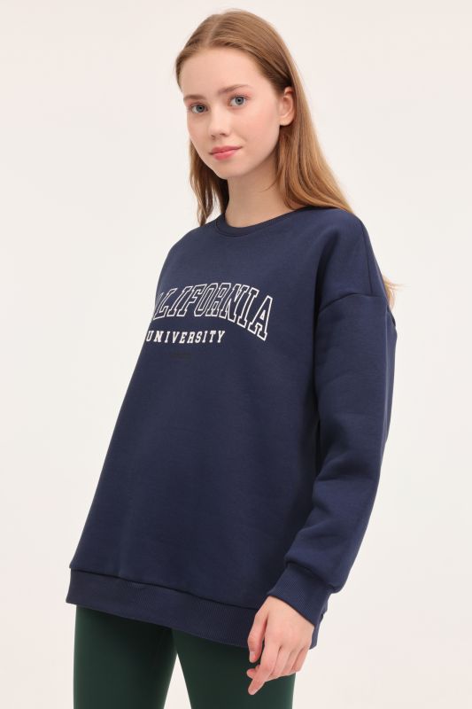 WL LONI 16BT124 4PR Navy Blue Women's Sweatshirt