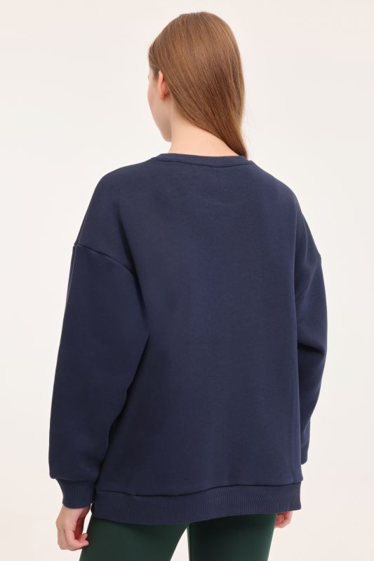 WL LONI 16BT124 4PR Navy Blue Women's Sweatshirt