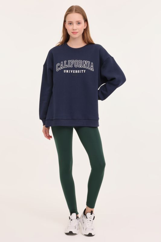 WL LONI 16BT124 4PR Navy Blue Women's Sweatshirt