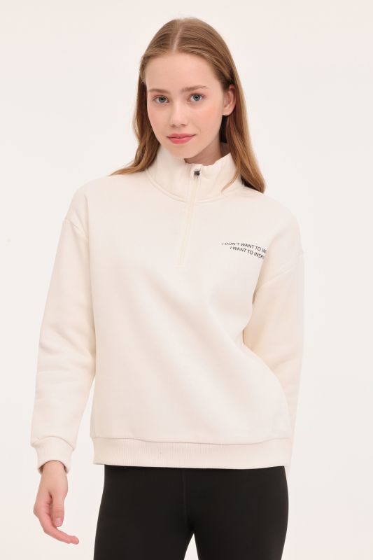 WL SARAH 16BT120 4PR Ecru Women's Sweatshirt