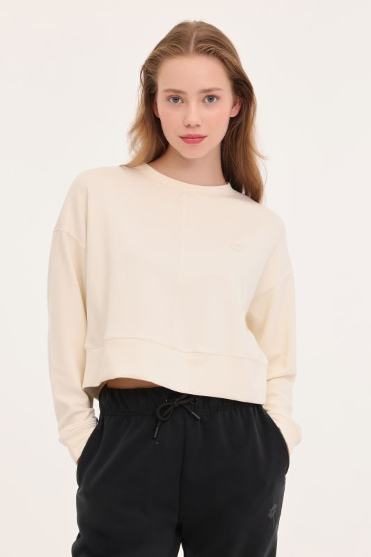 W-YELRO C NECK 4PR Beige Women's Sweatshirt