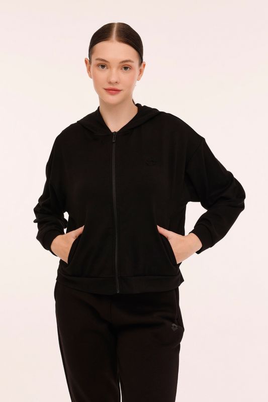 W-YELRO FZ HOODIE 4PR Black Women's Tracksuit