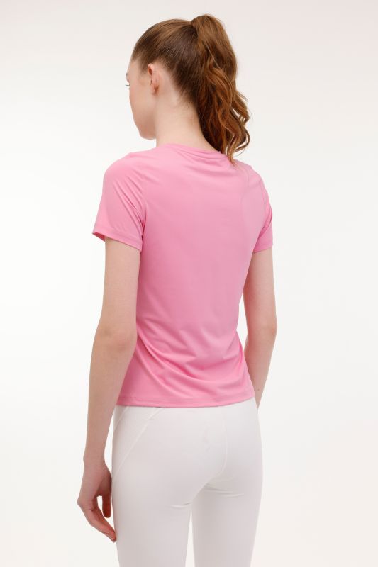 WL CHEN 11-162325105 4PR Pink Women's Short Sleeve T-Shirt