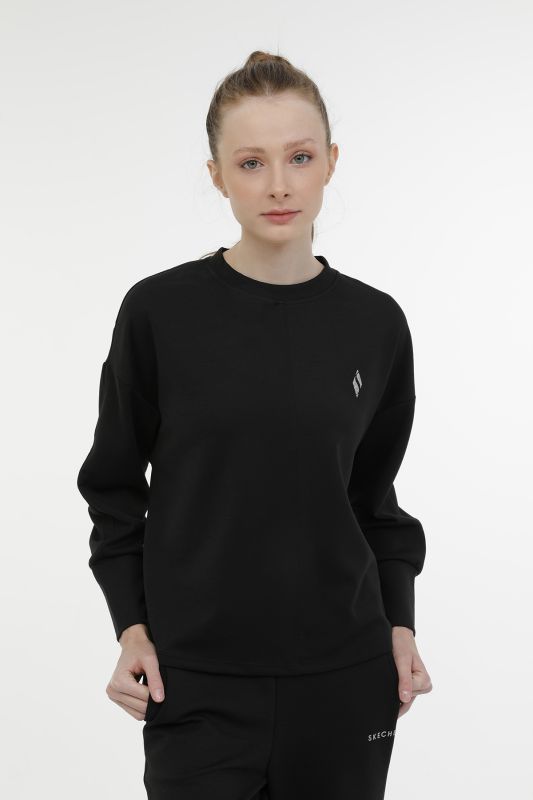 W Soft Touch Eco Crew Nec Black Women's Sweatshirt