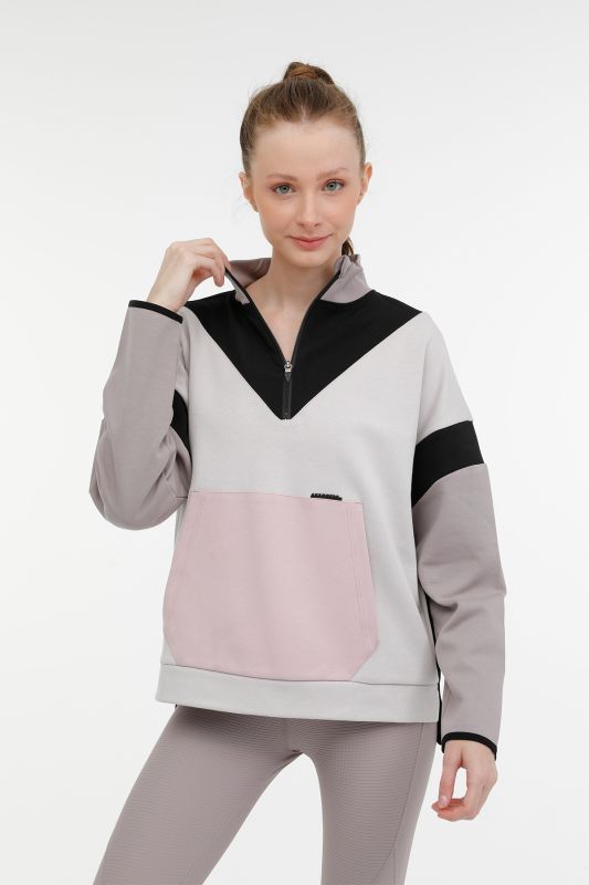 W 2XI-Lock Color Block Ha GRI Women's Sweatshirt