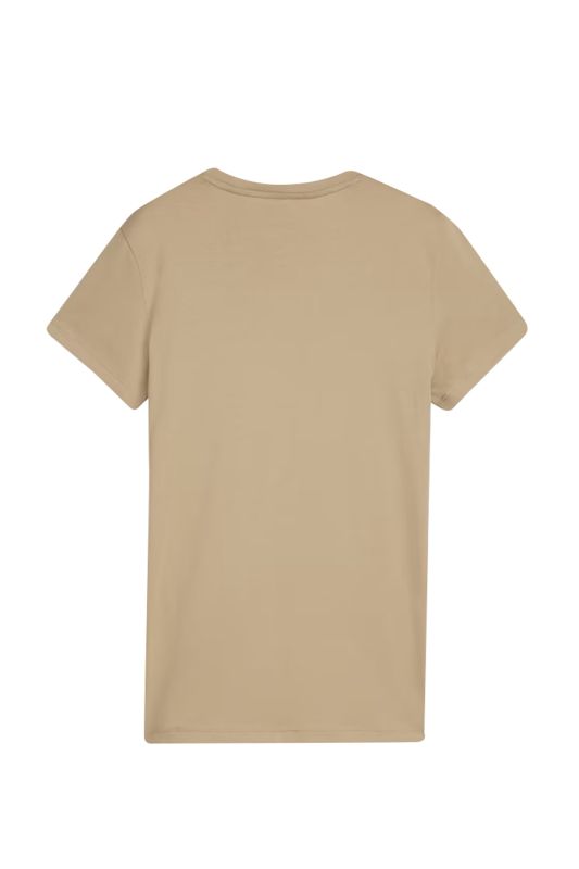 ESS Logo Tee Beige Women's Short Sleeve T-Shirt