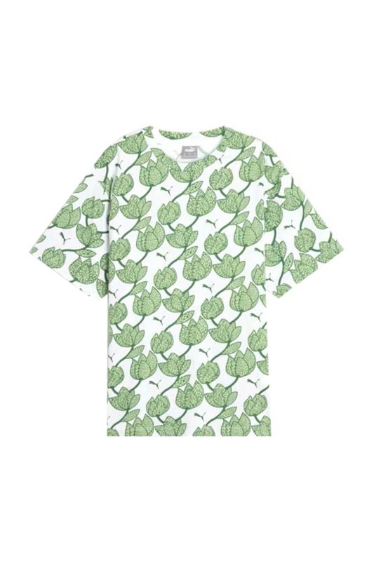 ESS+ BLOSSOM AOP Tee Green Women's Short Sleeve T-Shirt