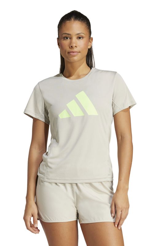 RUN IT TEE Beige Women's Short Sleeve T-Shirt