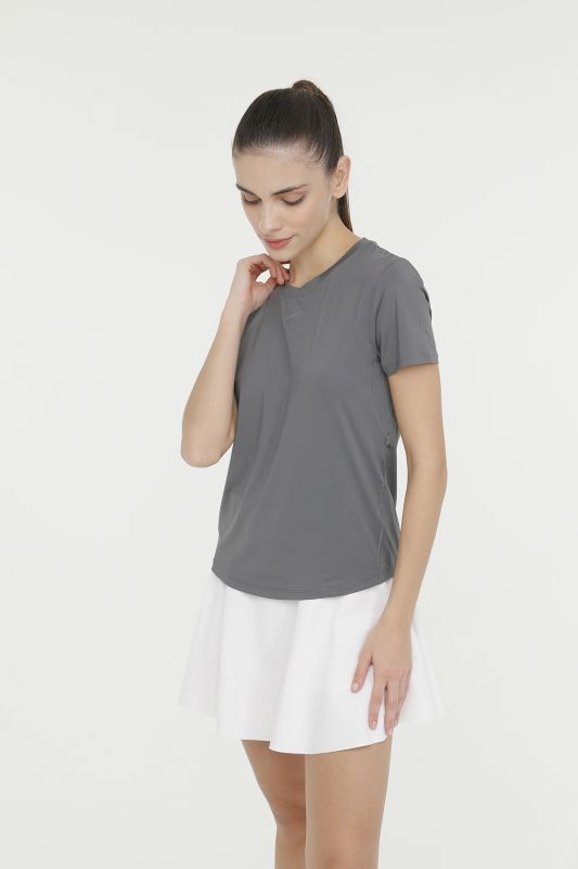 W NK ONE CLASSIC DF SS TO GRI Women's Short Sleeve T-Shirt