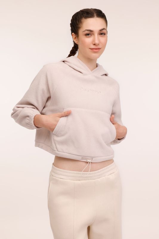 W-BURCH HOODIE 4PR Beige Women's Sweatshirt