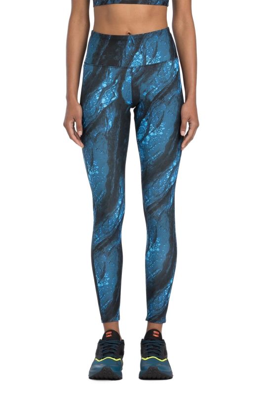 LUX BOLD AOP TIGHT Blue Women's Leggings