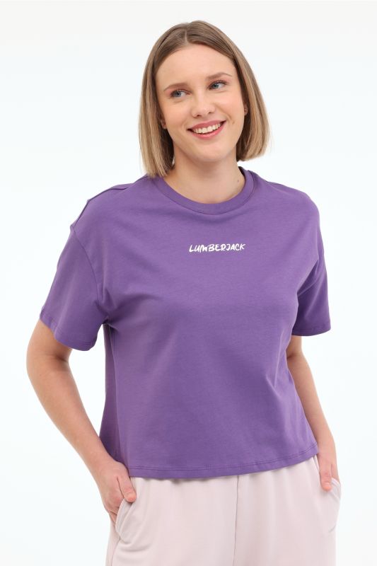 WL THEA 11SF518 5FX MULTI PURPLE Women's Short Sleeve T-Shirt