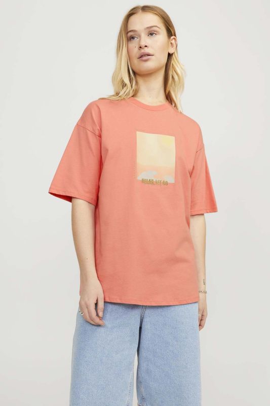 JXPAIGE LOOSE SS TEE JRS Tile Women's Short Sleeve T-Shirt