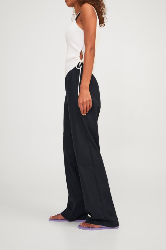 JXPOPPY LINEN HW PANT PNT Black Women's Pants