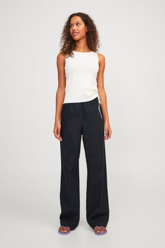 JXPOPPY LINEN HW PANT PNT Black Women's Pants