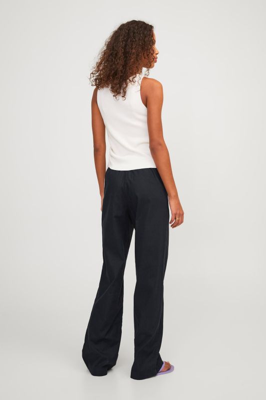 JXPOPPY LINEN HW PANT PNT Black Women's Pants