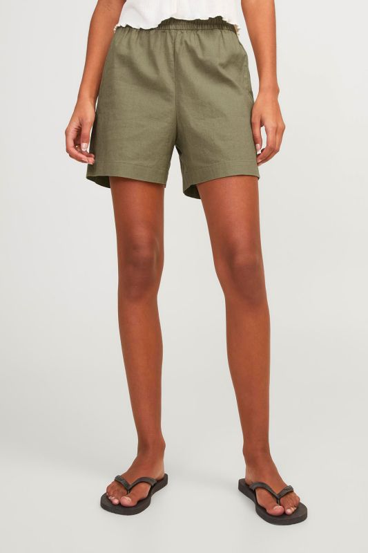 JXPOPPY LINEN HW SHORTS P Green Women's Shorts