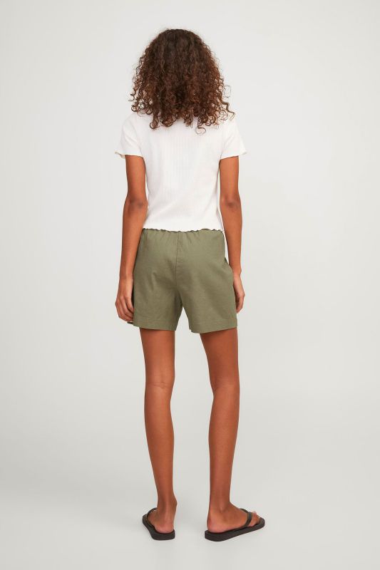 JXPOPPY LINEN HW SHORTS P Green Women's Shorts