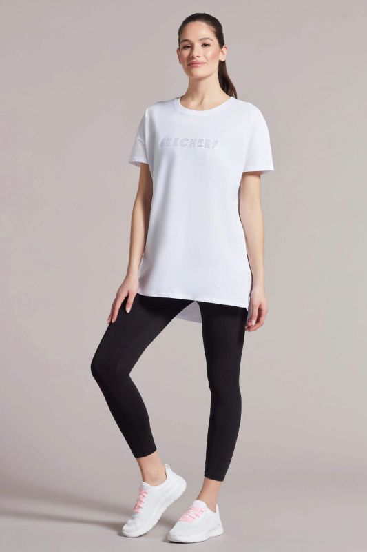 W Graphic Tee Crew Neck T White Women's Short Sleeve T-Shirt