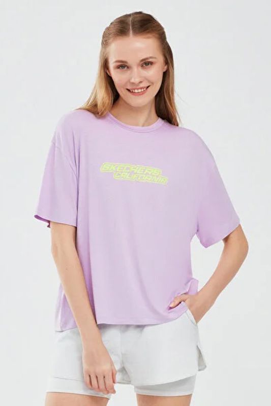 Graphic T-Shirt W Short S Lilac Women's Short Sleeve T-Shirt