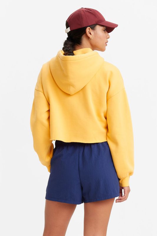 LEVI'S GT 90S RAW CUT HOODIE MOU Yellow Women's Sweatshirt